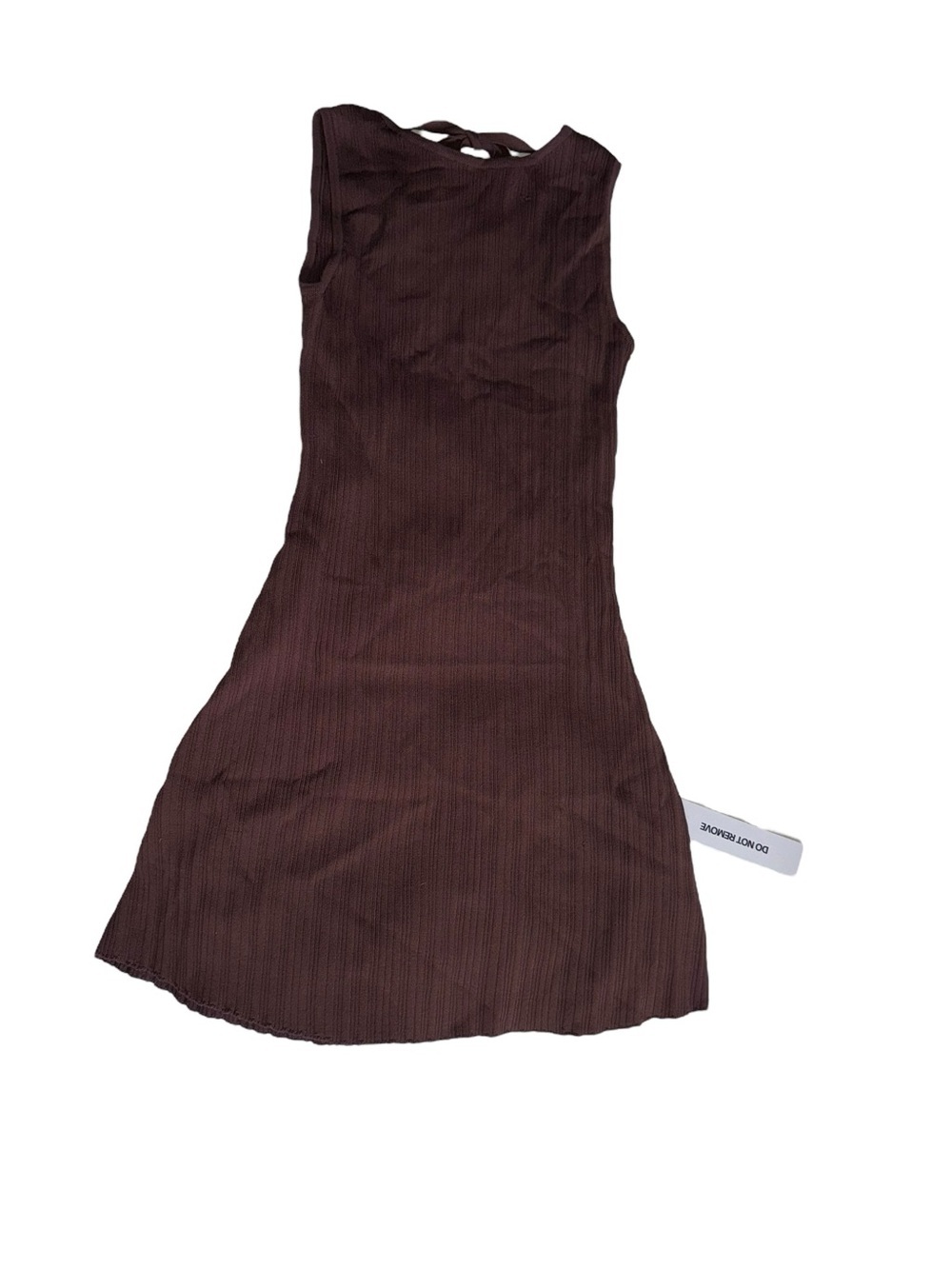Princess Polly Mayok Ribbed Mini Dress Brown L/XL - Picture 3 of 9